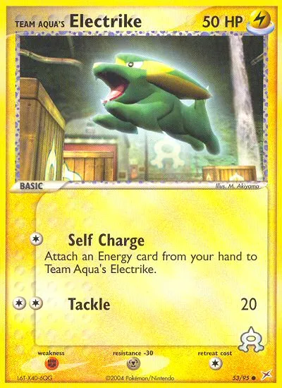 2004 Team Magma vs Team Aqua Team Aqua's Electrike #52/95 Common card image