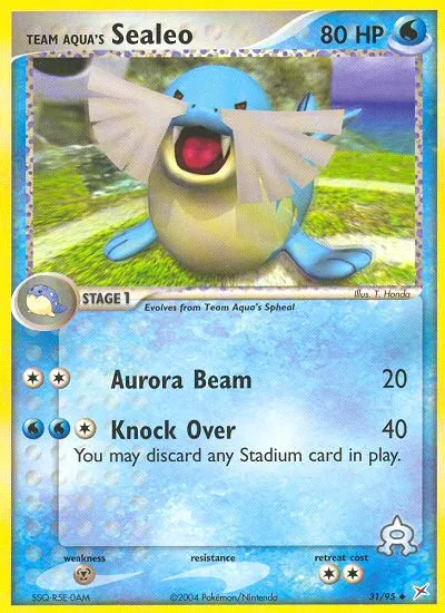 2004 Team Magma vs Team Aqua Team Aqua's Sealeo #16/95 Rare card image