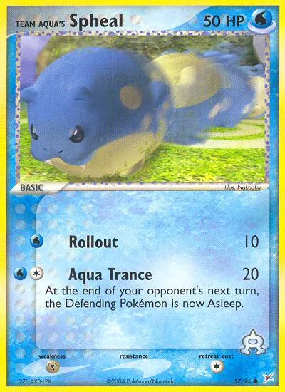 2004 Team Magma vs Team Aqua Team Aqua's Spheal #57/95 Common card image