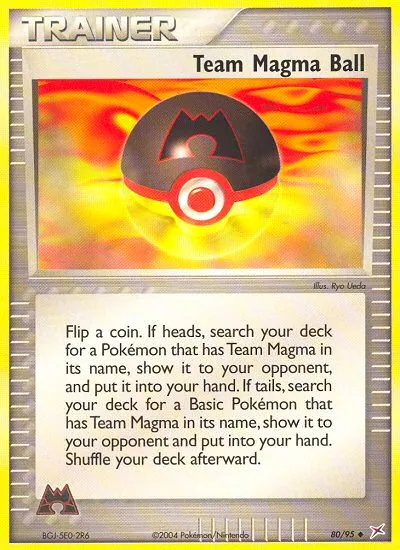 2004 Team Magma vs Team Aqua Team Magma Ball #80/95 Uncommon card image
