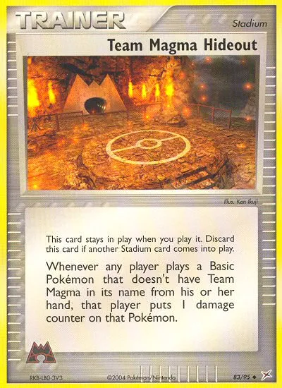 2004 Team Magma vs Team Aqua Team Magma Hideout #83/95 Uncommon card image