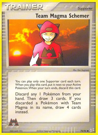 2004 Team Magma vs Team Aqua Team Magma Schemer #70/95 Common card image