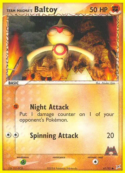 2004 Team Magma vs Team Aqua Team Magma's Baltoy #60/95 Common card image