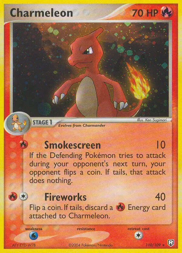 2004 Team Rocket Returns Charmeleon #110/109 Rare Secret card image
