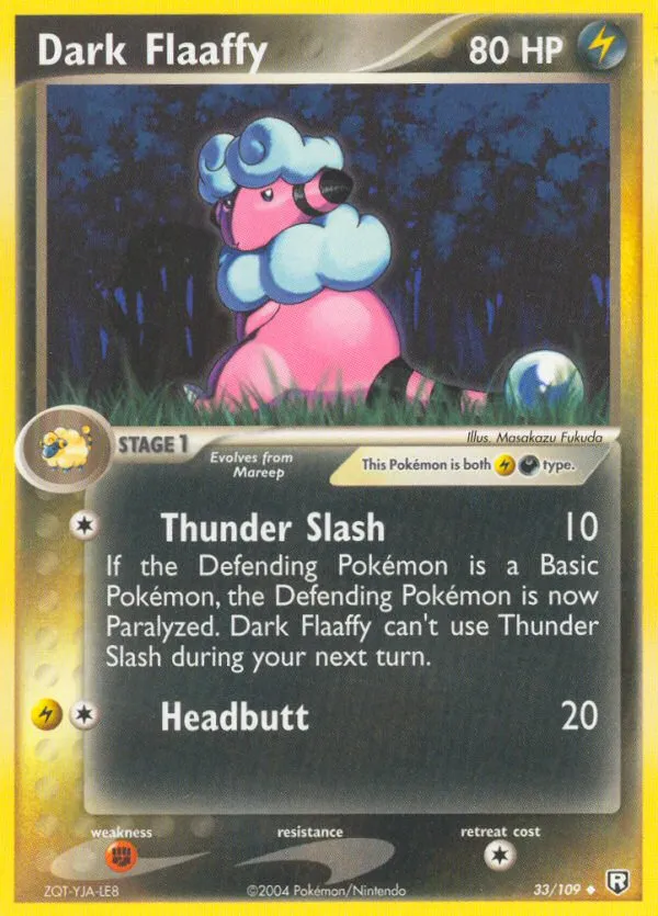 2004 Team Rocket Returns Dark Flaaffy Uncommon #033/109 Uncommon card image