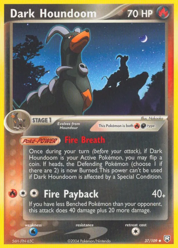 2004 Team Rocket Returns Dark Houndoom #037/109 Uncommon card image