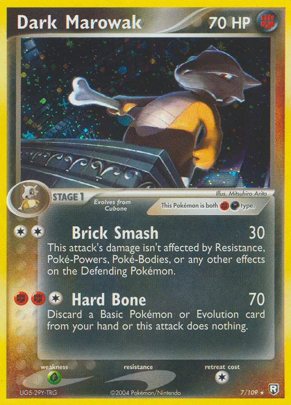 2004 Team Rocket Returns Dark Marowak #007/109 Rare Holo card image