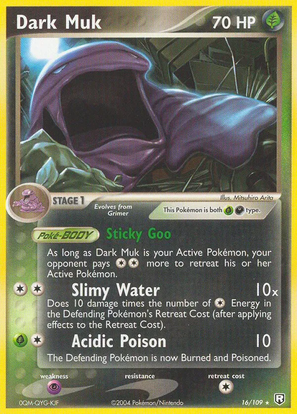 2004 Team Rocket Returns Dark Muk #016/109 Rare card image