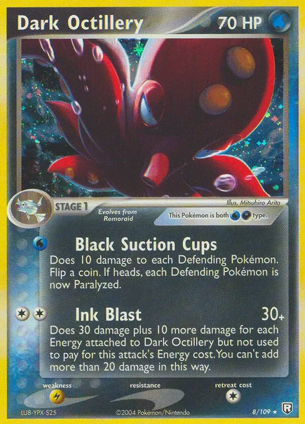 2004 Team Rocket Returns Dark Octillery Rare Holo #008/109 Rare Holo card image