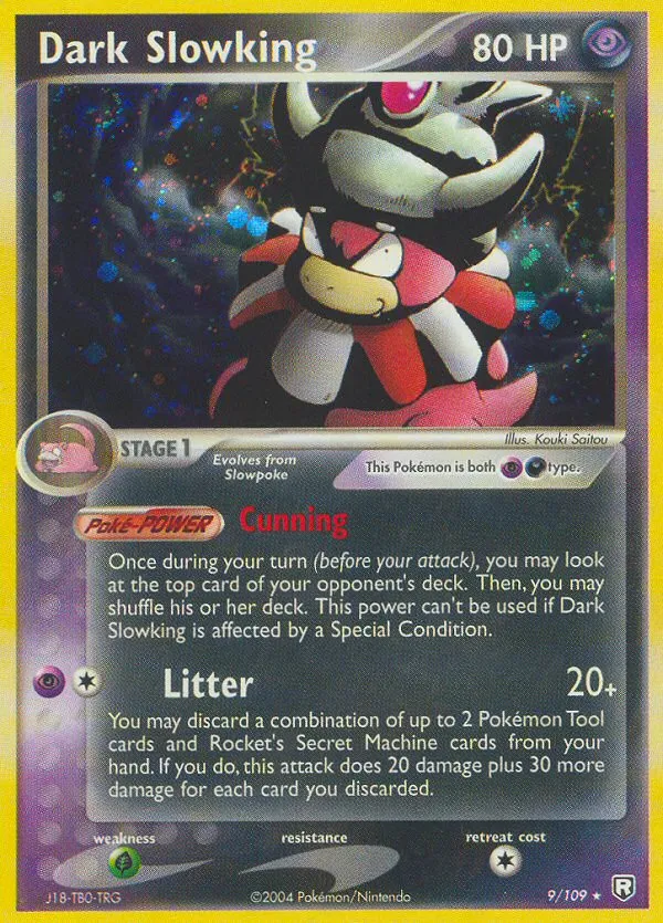 2004 Team Rocket Returns Dark Slowking Rare Holo #009/109 Rare Holo card image