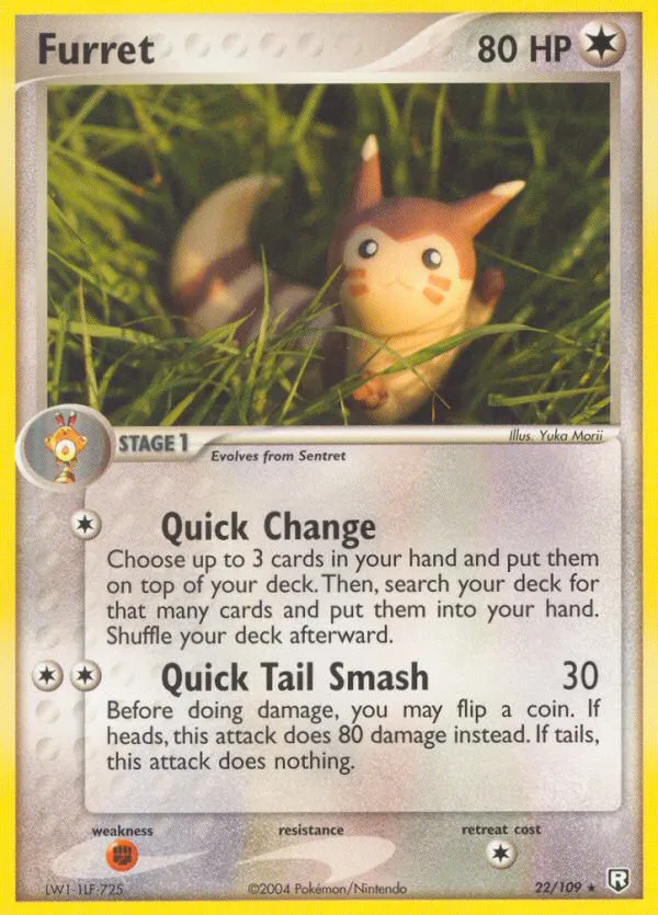 2004 Team Rocket Returns Furret #022/109 Rare card image