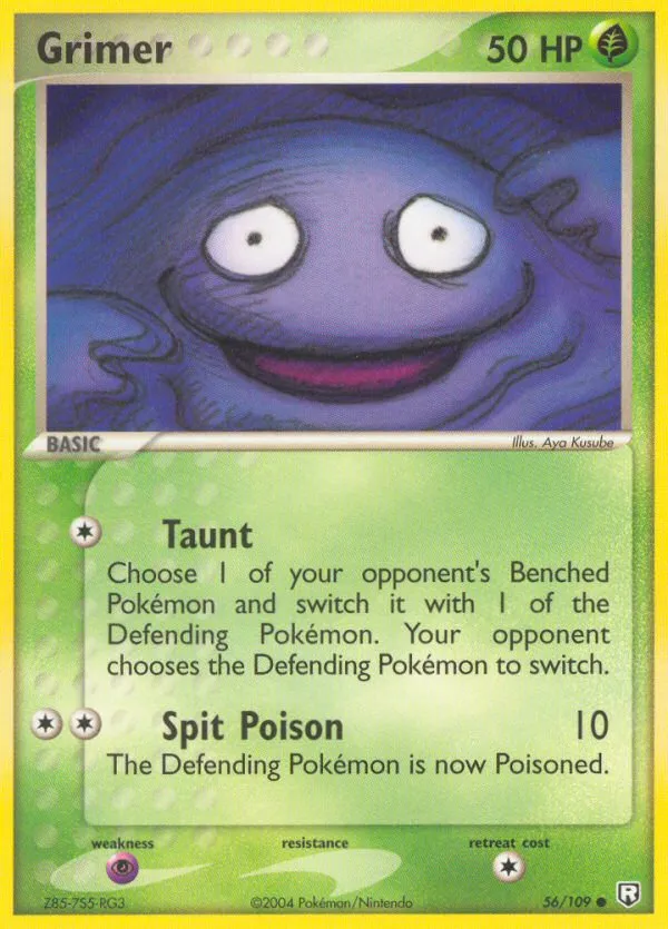 2004 Team Rocket Returns Grimer Common #056/109 Common card image