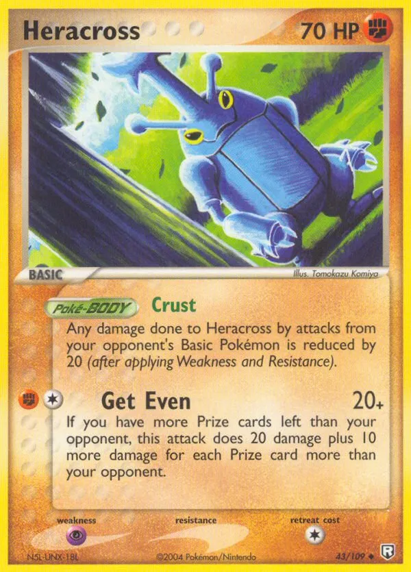 2004 Team Rocket Returns Heracross Uncommon #043/109 Uncommon card image