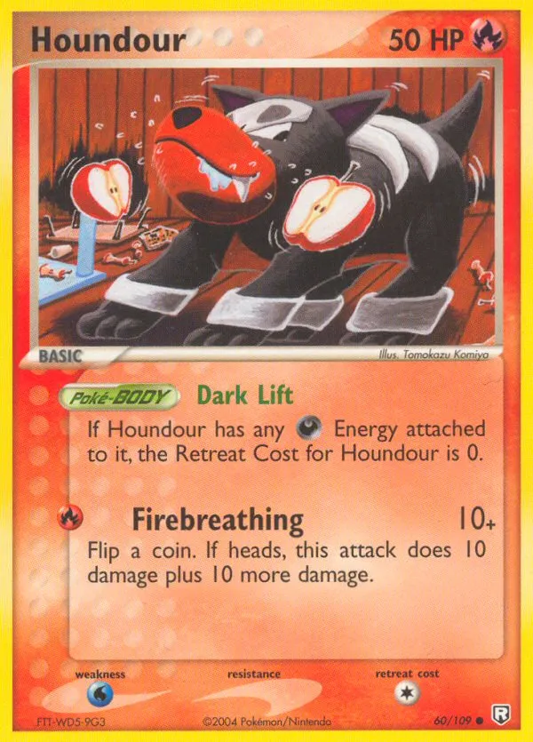 2004 Team Rocket Returns Houndour Common #059/109 Common card image