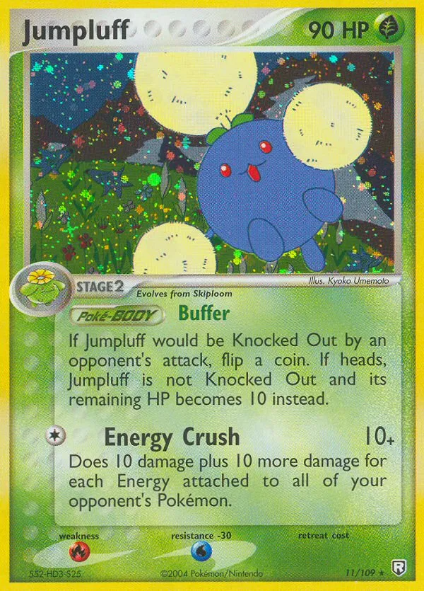 2004 Team Rocket Returns Jumpluff #011/109 Rare Holo card image
