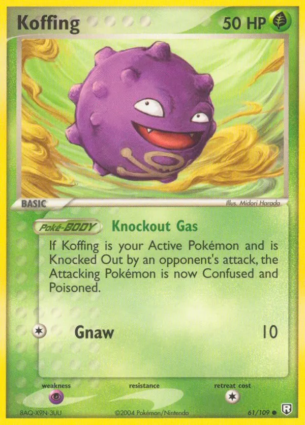 2004 Team Rocket Returns Koffing Common #061/109 Common card image