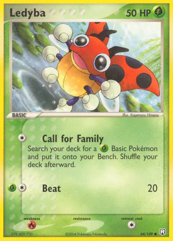 2004 Team Rocket Returns Ledyba Common #064/109 Common card image