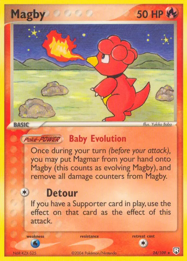 2004 Team Rocket Returns Magby Rare #024/109 Rare card image