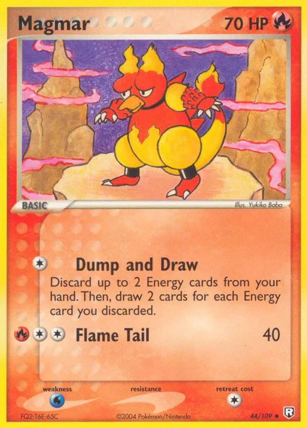 2004 Team Rocket Returns Magmar Uncommon #044/109 Uncommon card image