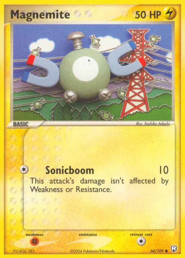 2004 Team Rocket Returns Magnemite Common #066/109 Common card image
