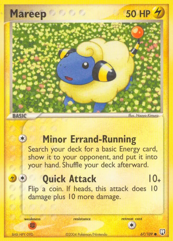 2004 Team Rocket Returns Mareep Common #067/109 Common card image