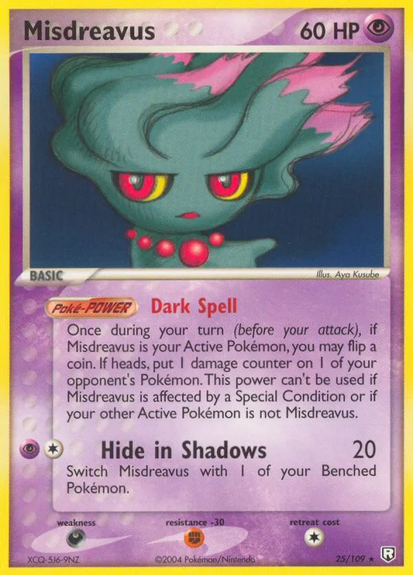 2004 Team Rocket Returns Misdreavus #025/109 Rare card image