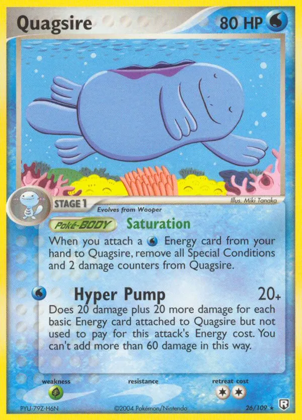 2004 Team Rocket Returns Quagsire Rare #026/109 Rare card image