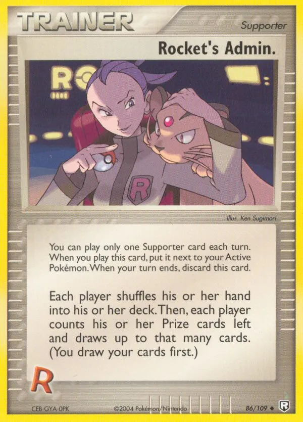 2004 Team Rocket Returns Rocket's Admin. Uncommon #086/109 Uncommon card image