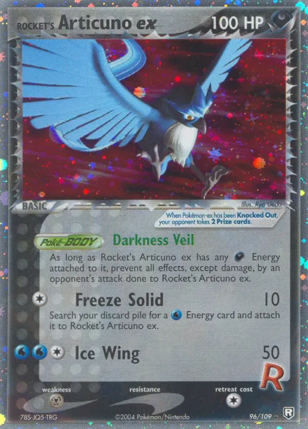 2004 Team Rocket Returns Rocket's Articuno ex #096/109 Rare Holo EX card image