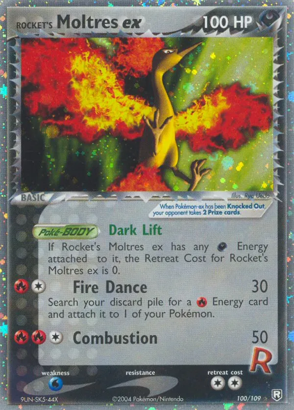 2004 Team Rocket Returns Rocket's Moltres ex Rare Holo EX #100/109 Rare Holo EX card image
