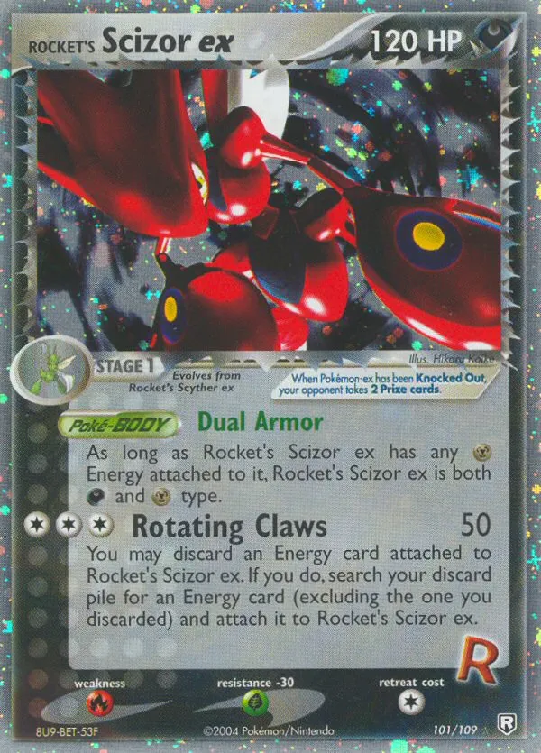 2004 Team Rocket Returns Rocket's Scizor ex Rare Holo EX #101/109 Rare Holo EX card image