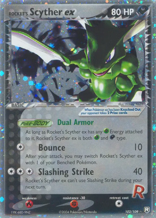 2004 Team Rocket Returns Rocket's Scyther ex Rare Holo EX #102/109 Rare Holo EX card image