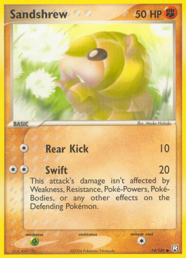 2004 Team Rocket Returns Sandshrew #074/109 Common card image