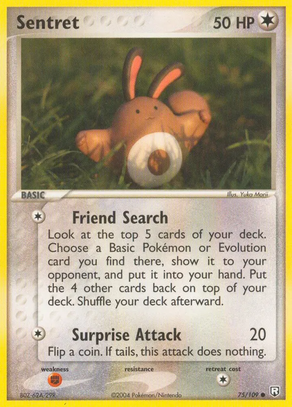 2004 Team Rocket Returns Sentret Common #075/109 Common card image