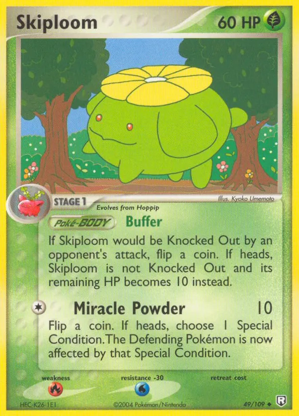 2004 Team Rocket Returns Skiploom Uncommon #049/109 Uncommon card image