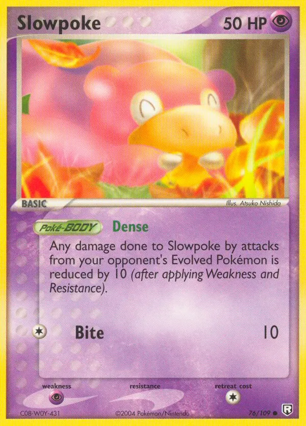 2004 Team Rocket Returns Slowpoke Common #076/109 Common card image