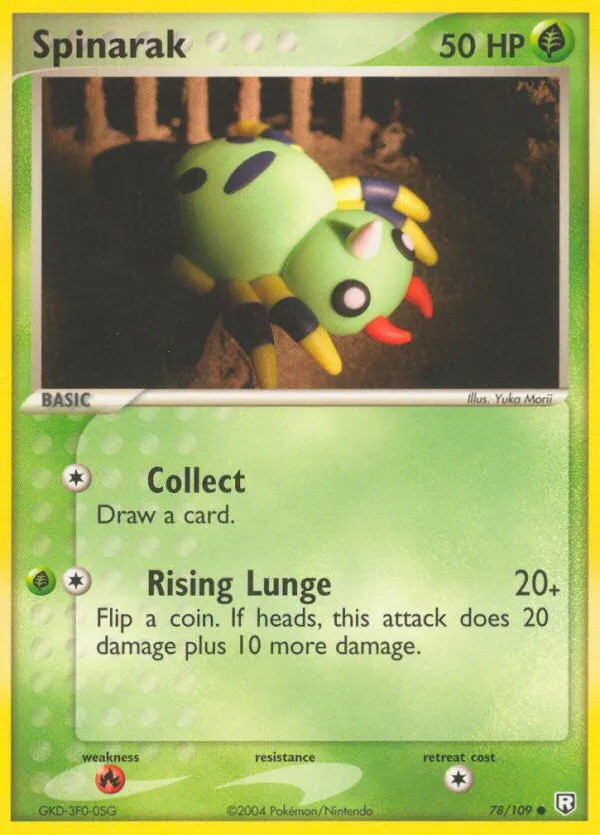2004 Team Rocket Returns Spinarak Common #078/109 Common card image