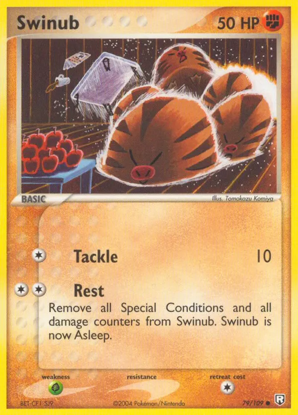 2004 Team Rocket Returns Swinub Common #079/109 Common card image