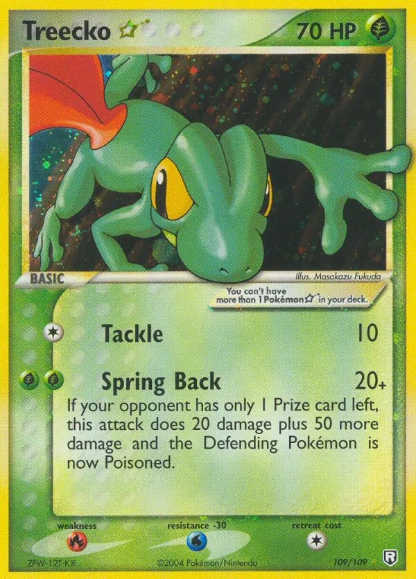 2004 Team Rocket Returns Treecko ★ Rare Holo Star #109/109 Rare Holo Star card image