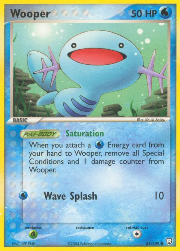 2004 Team Rocket Returns Wooper Common #081/109 Common card image