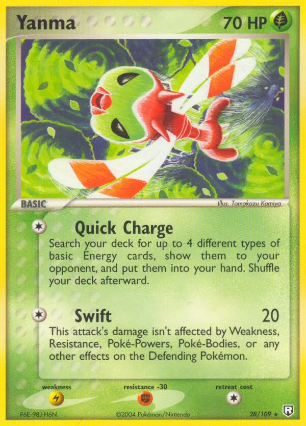 2004 Team Rocket Returns Yanma Rare #028/109 Rare card image