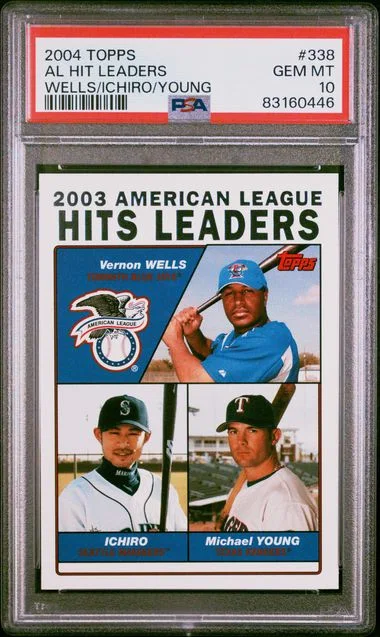 2004 Topps Al HIT Leaders Wells/Ichiro/Young #338 card image