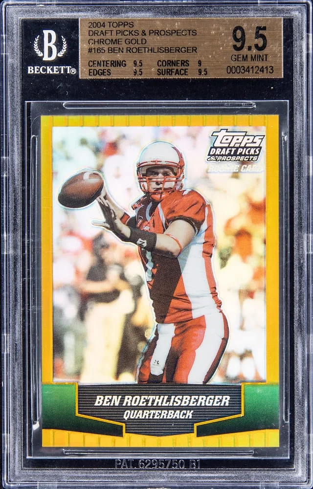 2004 Topps Ben Roethlisberger Draft Picks & Prospects Chrome Gold #165 card image