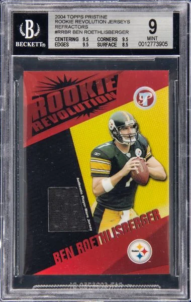 2004 Topps Ben Roethlisberger Pristine Revolution Jersey #RR-BR card image