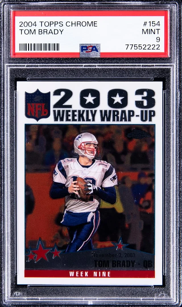 2004 Topps Chrome Tom Brady #154 card image
