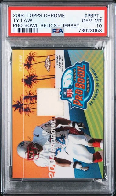 2004 Topps Chrome Ty Law Pro Bowl Relics Jersey #PBP-TL card image