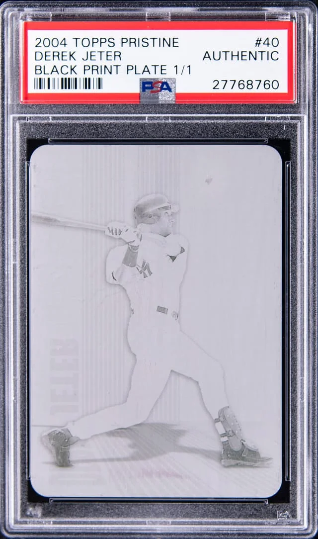 2004 Topps Derek Jeter Pristine Black Print Plate #40 card image