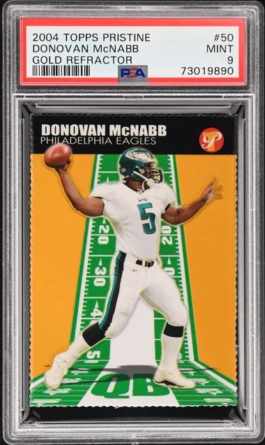 2004 Topps Donovan Mcnabb Pristine Gold Refractor #50 card image