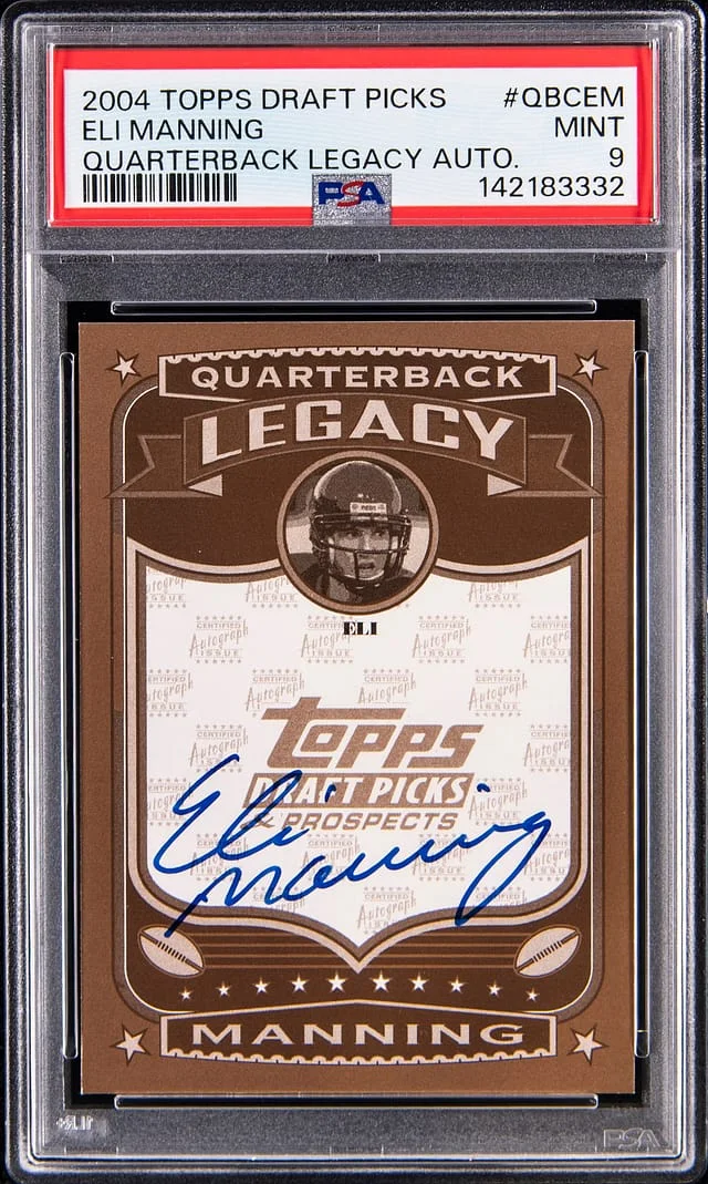 2004 Topps Eli Manning Draft Picks Quarterback Legacy Autographs #QBC-EM card image