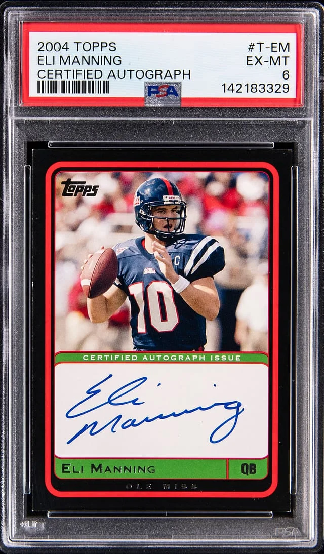 2004 Topps Eli Manning Certified Autographs #T-EM card image